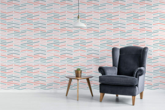 Pastel herringbone removable wallpaper