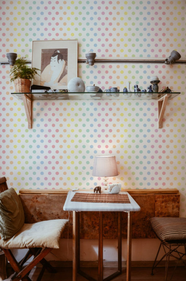 Multicolor polka dot wallpaper for walls