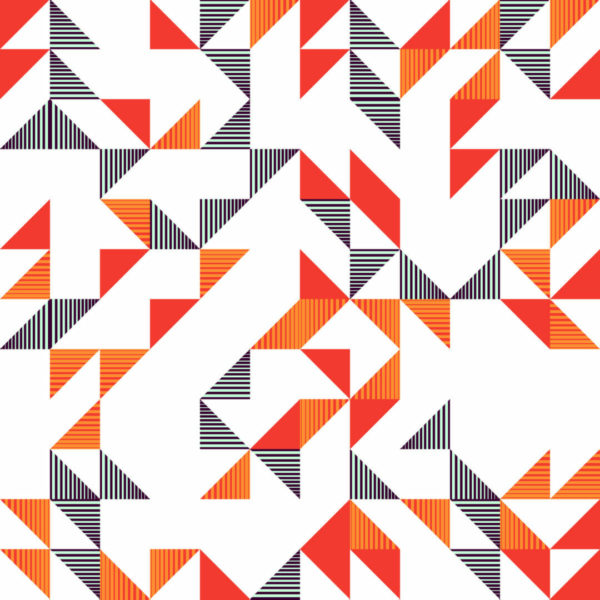 Multicolor geometric triangle removable wallpaper