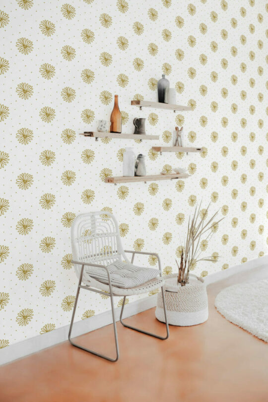 Cute daisy self adhesive wallpaper