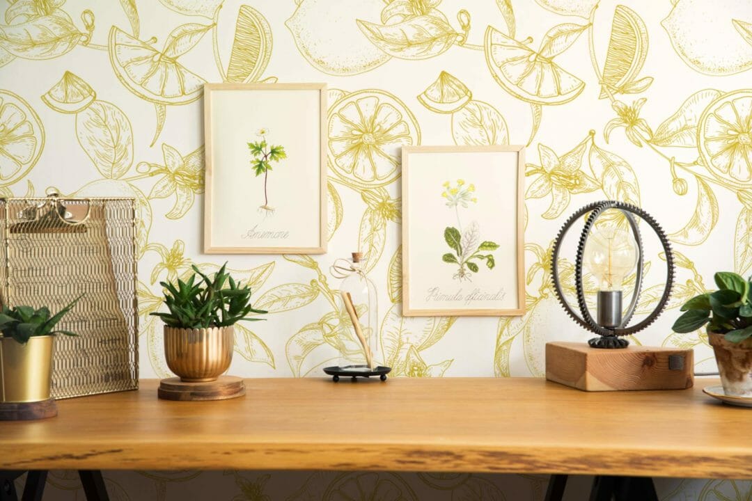 Aesthetic lemon wallpaper - Peel and Stick or Non-Pasted