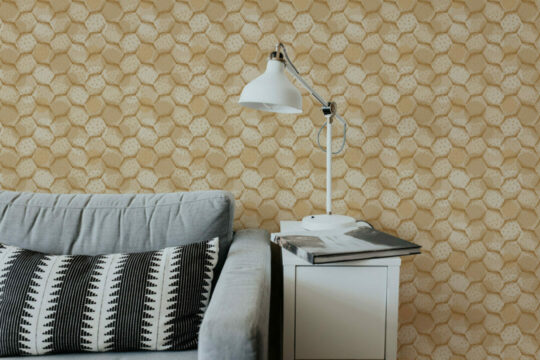 Honeycomb peel and stick removable wallpaper