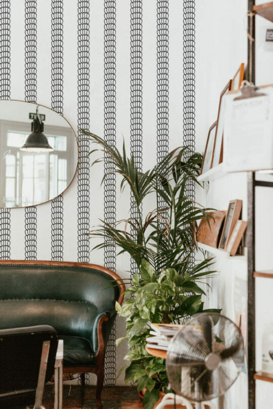 Abstract stripe stick on wallpaper