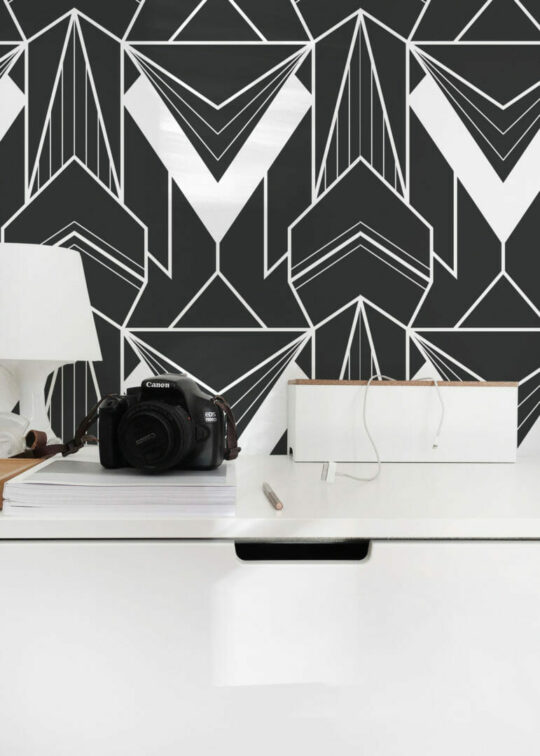 Modern Art Deco peel and stick removable wallpaper