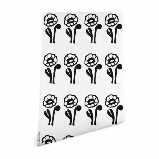 Flower illustration wallpaper peel and stick