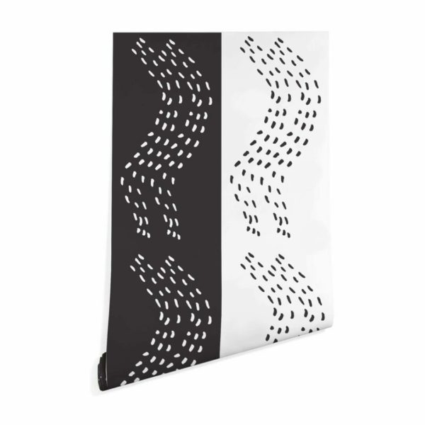 Black and white abstract wallpaper peel and stick