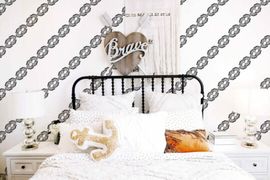 Geometric shape diagonal stripe peel stick wallpaper