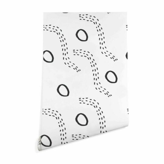 Abstract lines and circles wallpaper peel and stick