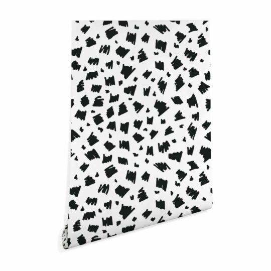 Hand drawn spot peel stick wallpaper