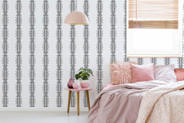 Boho stripe temporary wallpaper