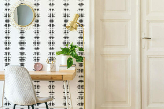 Boho stripe peel stick wallpaper