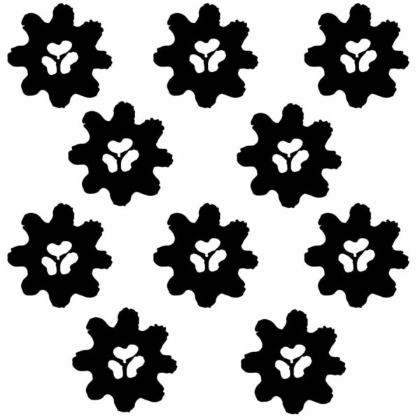 Black and white floral removable wallpaper