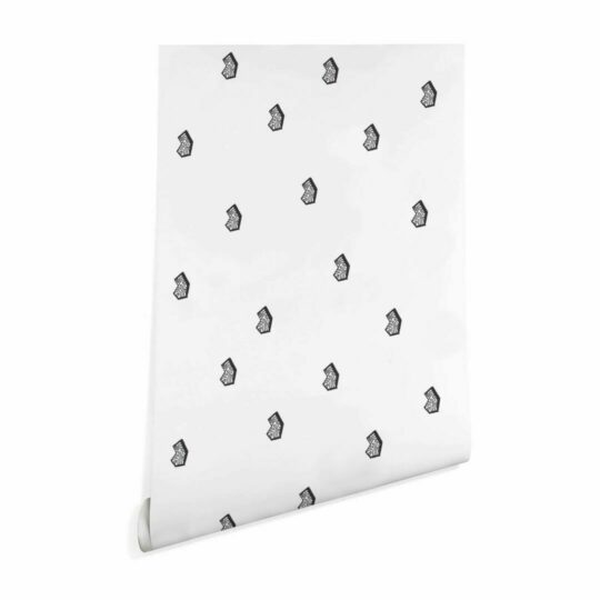 Black and white geometric shape wallpaper peel and stick