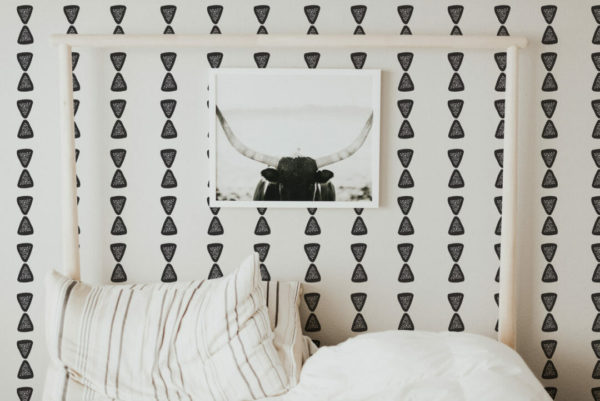 Vertical triangle stripe peel and stick removable wallpaper