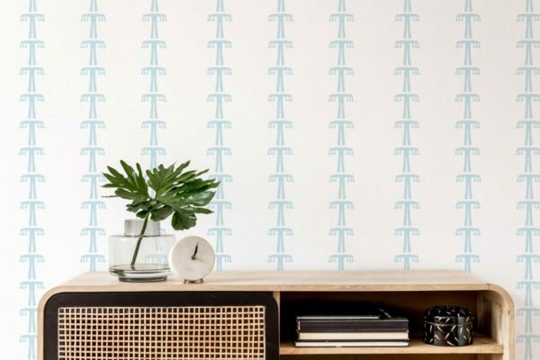 Blue boho wallpaper for walls