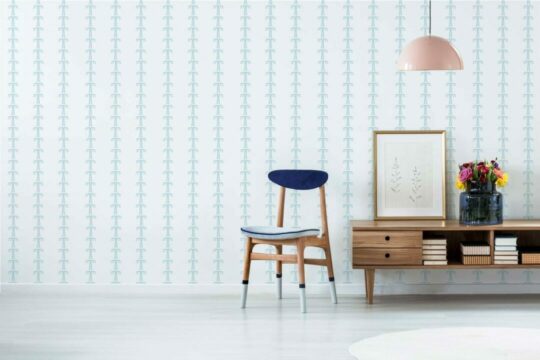 Blue boho peel and stick removable wallpaper