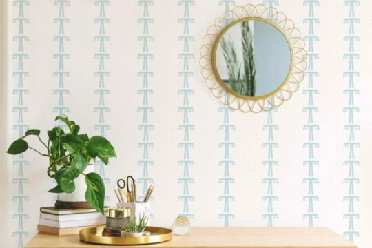 Blue boho sticky wallpaper
