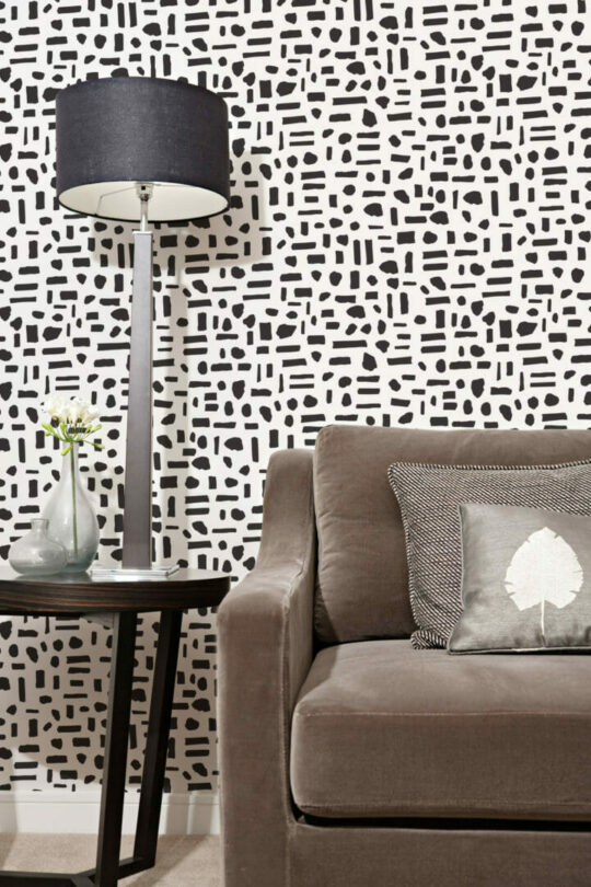 Dots and lines peel and stick wallpaper