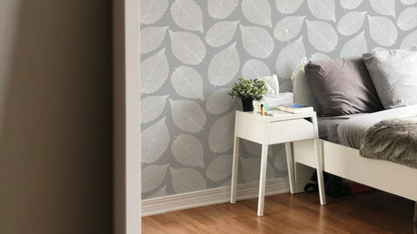 Gray lea self adhesive wallpaper