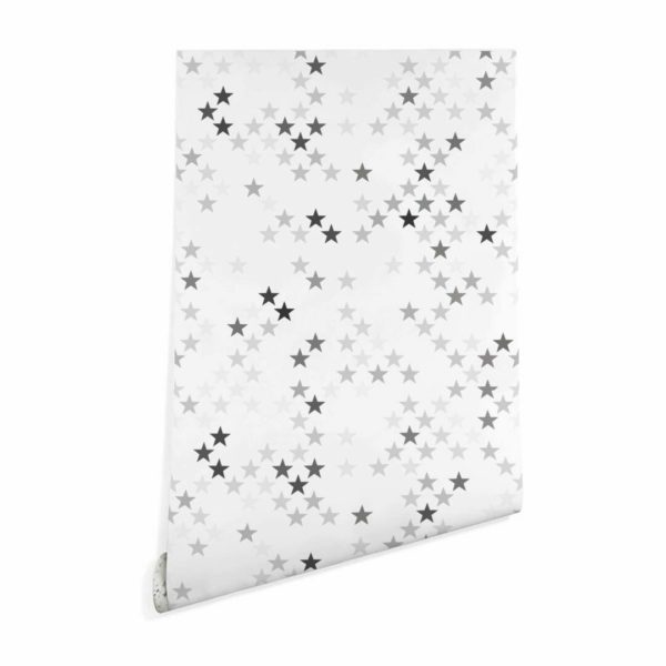 Gray star wallpaper peel and stick