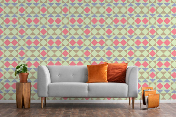 Bright geometric temporary wallpaper