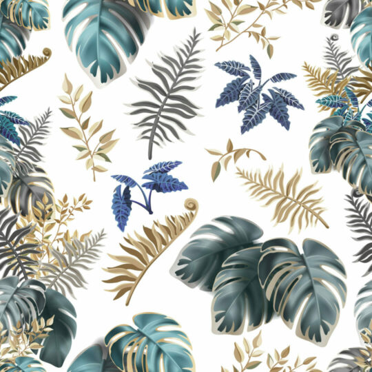 Lush tropical leaf removable wallpaper