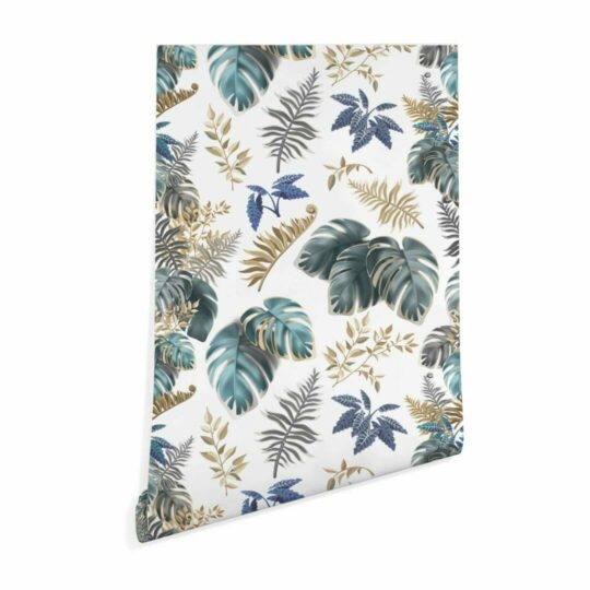 Lush tropical leaf wallpaper peel and stick