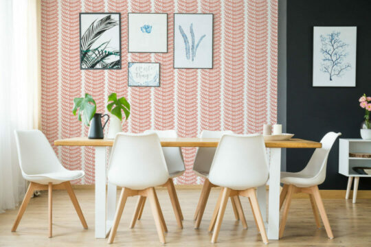 Ornamental stripe wallpaper for walls