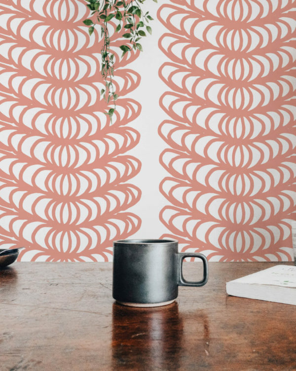 Ornamental stripe stick on wallpaper