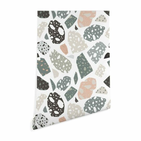 Seamless terrazzo wallpaper peel and stick