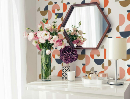 Abstract geometric circles temporary wallpaper