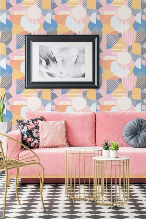 Pastel abstract temporary wallpaper