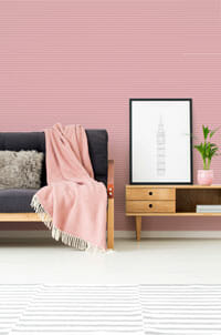 Pink stripe peel and stick removable wallpaper