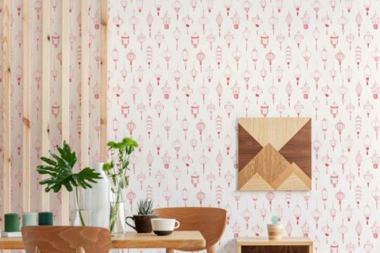 Chinese lantern peel and stick removable wallpaper