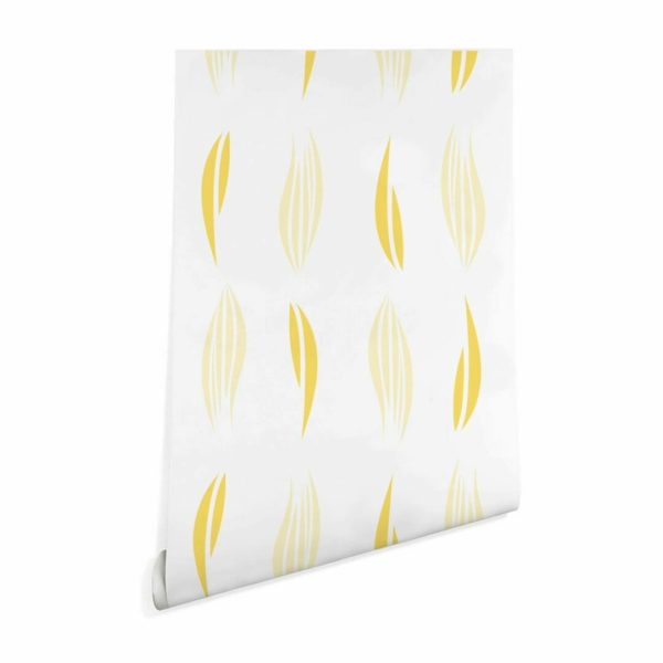 Yellow leaf wallpaper for walls