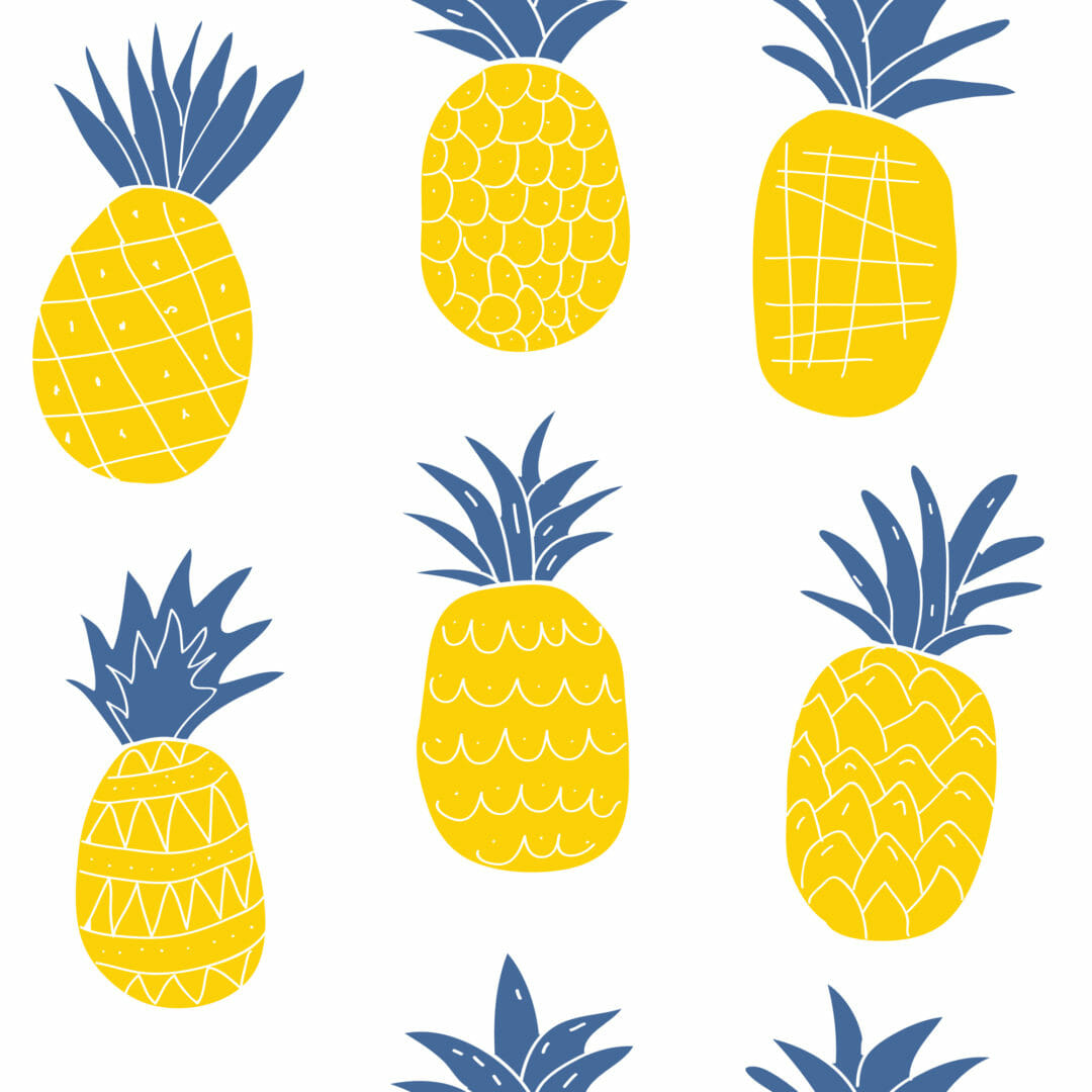 Pineapple removable wallpaper