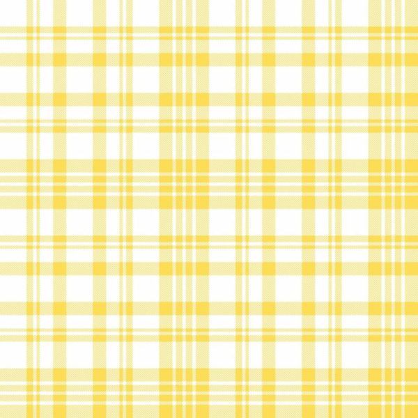 Yellow plaid removable wallpaper