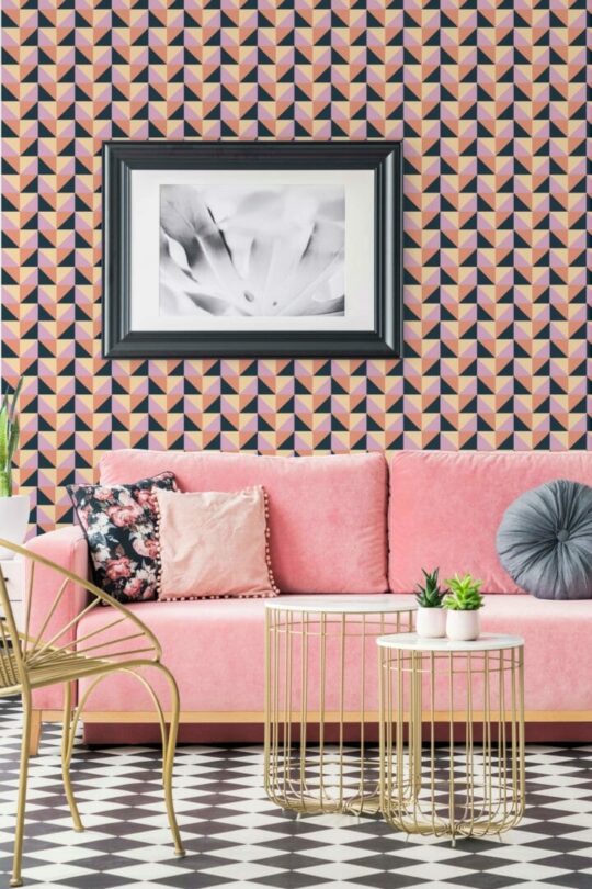 Triangle pattern wallpaper for walls