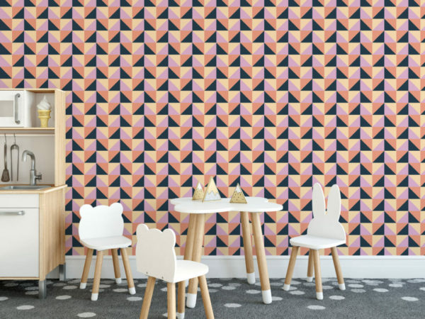 Triangle pattern peel stick wallpaper