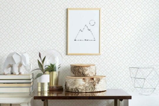 Geometric square peel and stick wallpaper