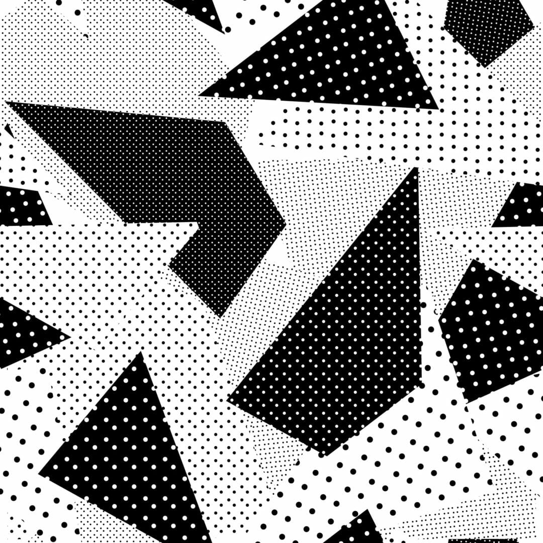 Black and white abstract geometric removable wallpaper