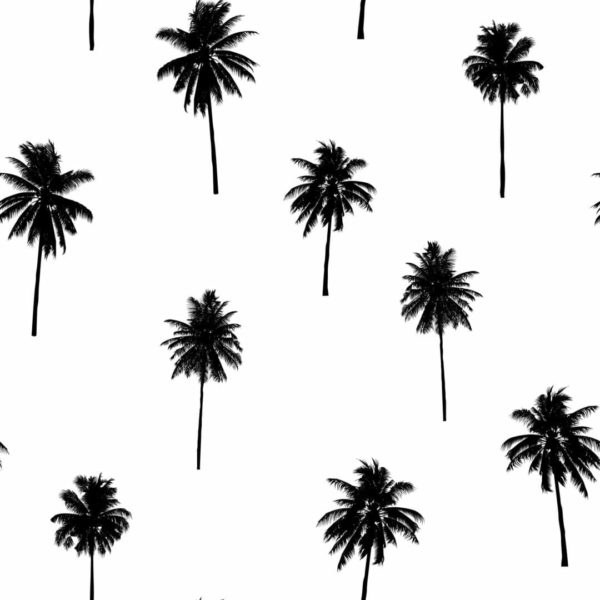 self-adhesive black and white palm tree wallpaper