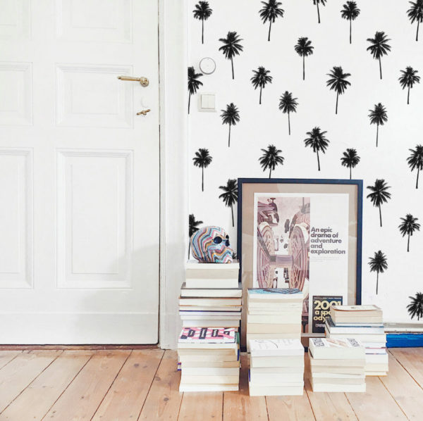 Palm tree peel and stick removable wallpaper