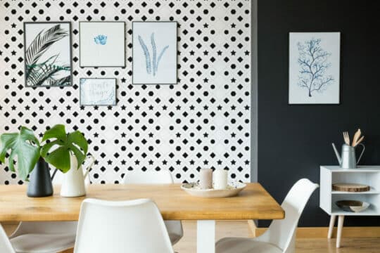 Geometric figures tile peel stick wallpaper