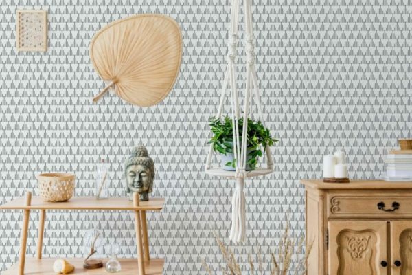 Geometric triangle wallpaper for walls
