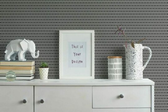 Black harlequin peel and stick wallpaper