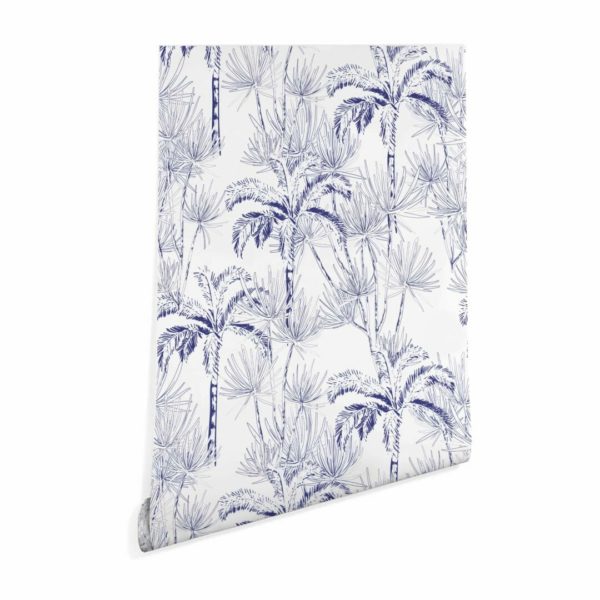 Blue palm tree wallpaper for walls