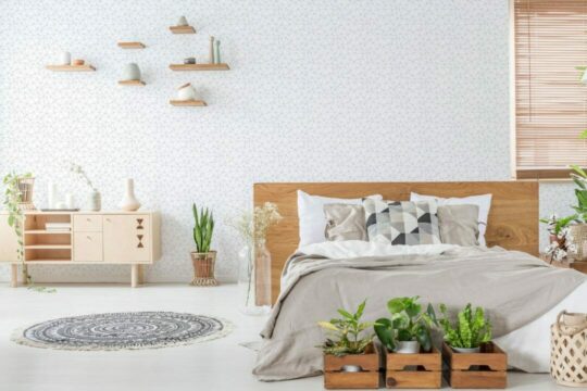 Polygon stick on wallpaper