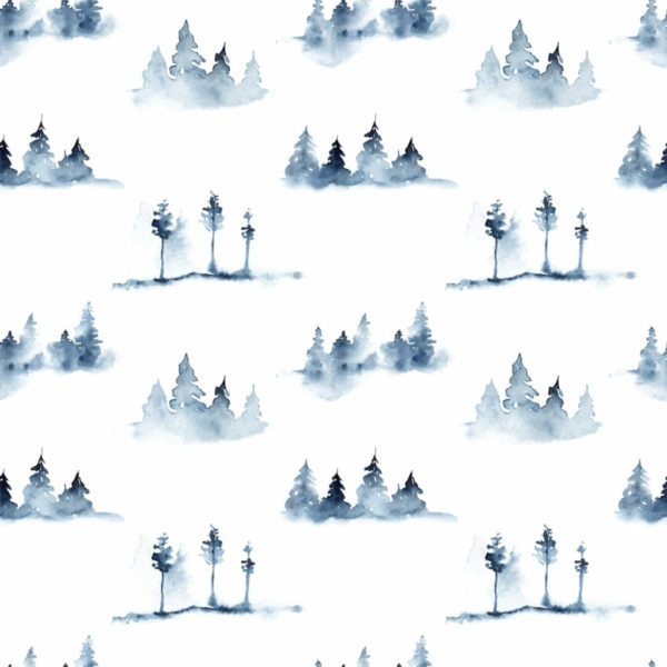 Watercolor forest removable wallpaper