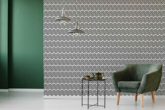 Wavy geometric temporary wallpaper